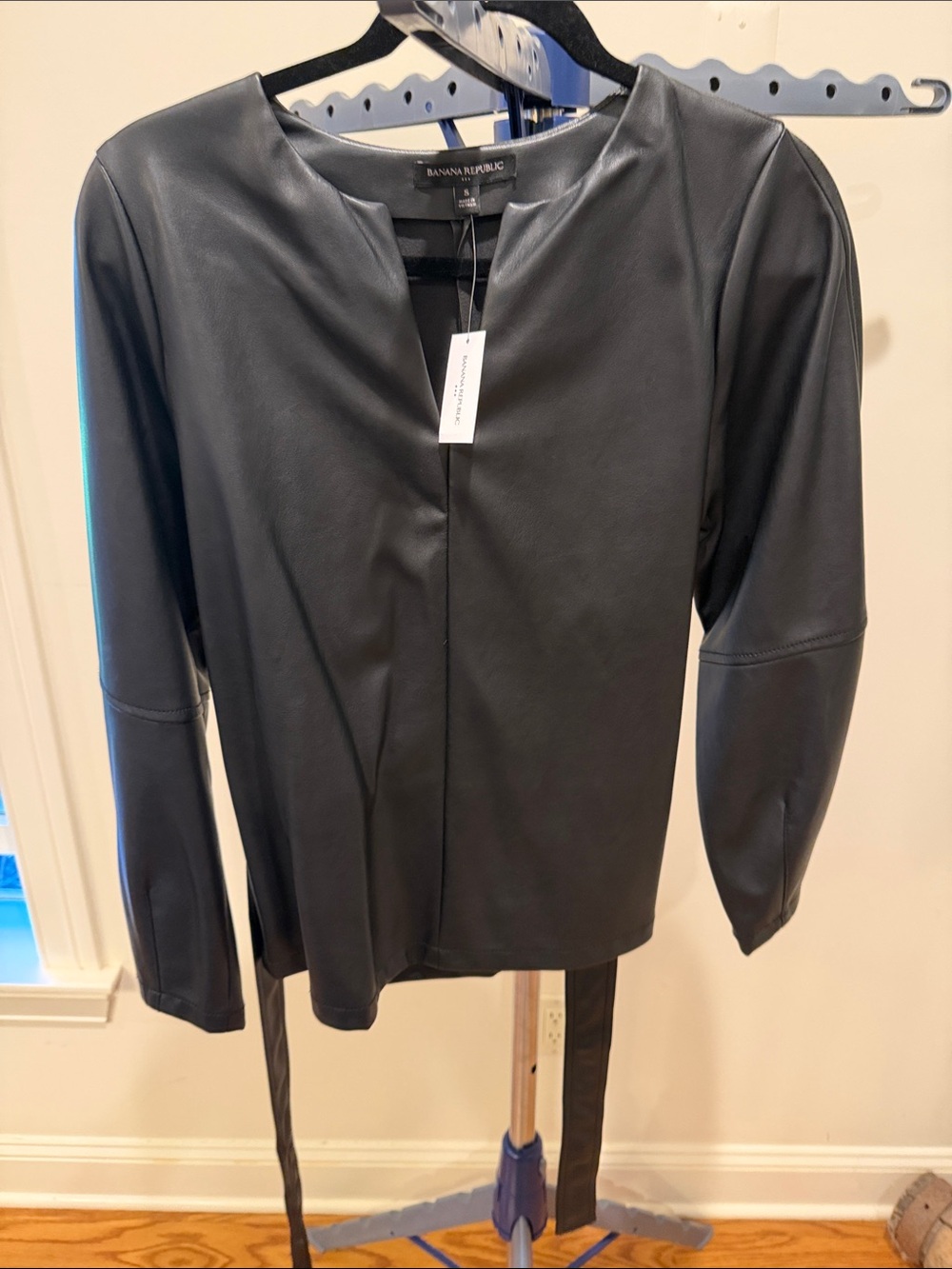 Banana Republic Faux Leather Shirt size small
